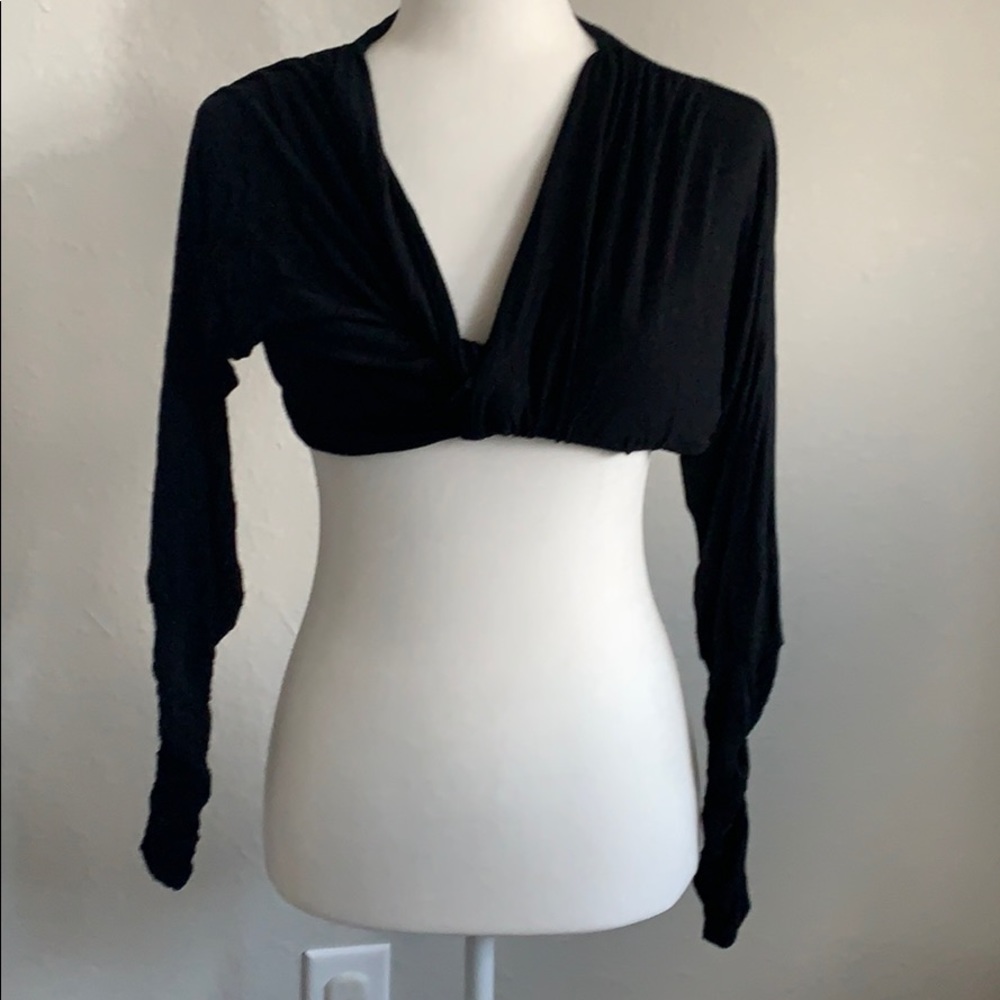 Arden B Crop Shrug Black